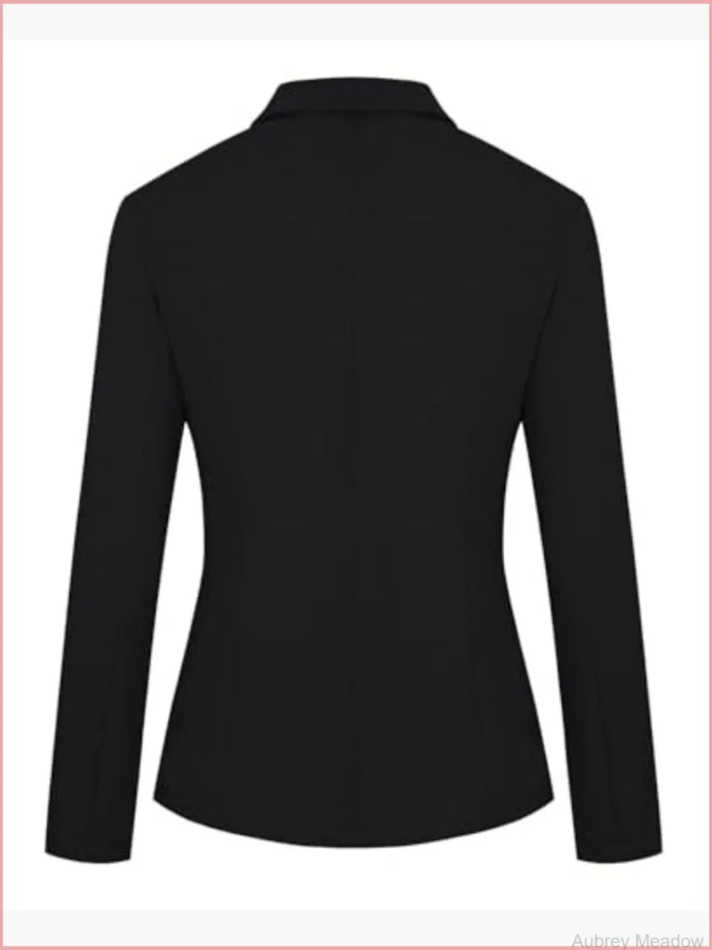 Long Sleeve Notched Lapel Button Blazer Jacket with Pockets